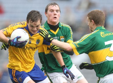 Kerry's Greg Horan and Gavin Crowley with Ultan Harney of Roscommon