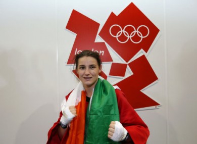 Taylor celebrates her quarter-final victory.