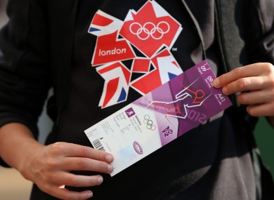One fan arrives at Olympic Park this morning.