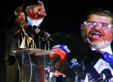 President Mohammed Mursi at a rally in May