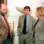 With British Labour MP Mo Mowlam and then Labour adviser Fergus Finlay in 1996. 