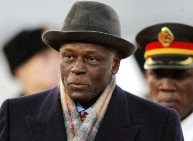 Angolan President Jose Eduardo dos Santos expressed his sorrow following the crash.