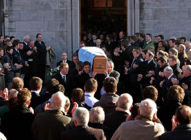 Image from the funeral mass of the 28-year-old rugby player.