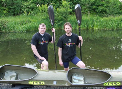 Wesley Bourke and his paddling partner Aisa Cooper