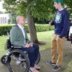 Mark Pollock with Michael McKillop. Photo: Mark Stedman/Photocall Ireland