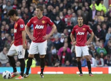 Ferdinand after Gareth Bale's goal at Old Trafford yesterday.