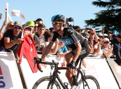 Wiggins during Stage 1 earlier this week.