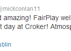 Ireland's Olympic medallist enjoyed the game.