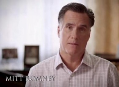Romney in his new ad campaign