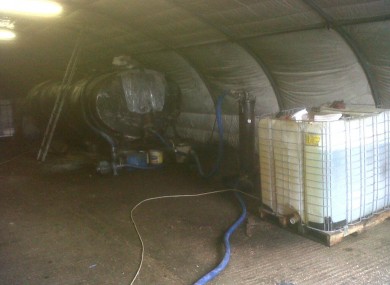 The sophisticated oil laundering plant was discovered in Clontibret this morning.