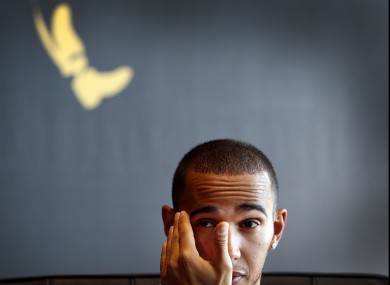 Lewis Hamilton at today's press conference.