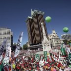 People protest against austerity measures in Spain. (AP Photo/Andres Kudacki)