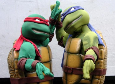 Raphael (left) and Leonardo