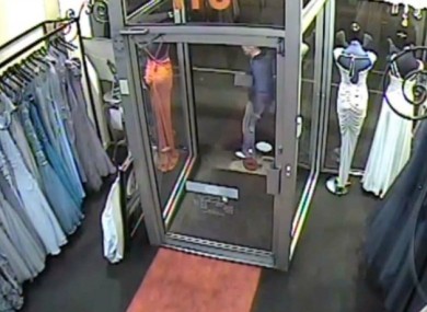 A still from the CCTV footage