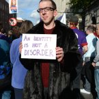 Colm Molloy was one parson participating in today's rally.