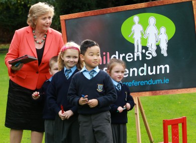 Minister for Children Frances Fitzgerald launching the website for the referendum last week