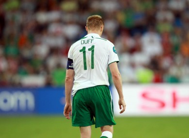 Damien Duff: bowing out.