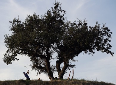File photo. Bryce Molder tees off at the 18th in San Martin.