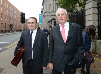 Brendan McDonagh, NAMA CEO and Frank Daly, Chairman of NAMA on their way to the meeting this afternoon