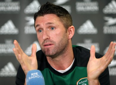 Keane chats to the media today.