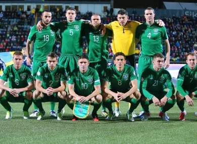 The Irish starting team.
