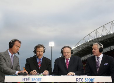 Some of RTE's rugby panel.