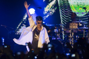 Rihanna in Berlin. Just out of shot: 150 rabid journalists.