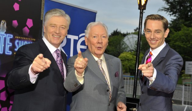 Pat Kenny, Gay Byrne and Ryan Tubridy arriving on