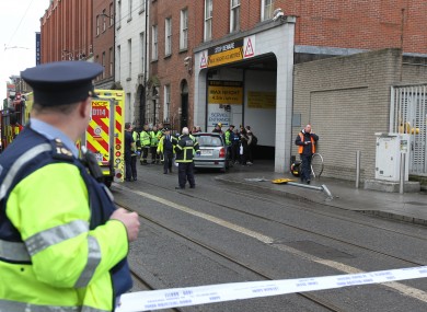The scene of the accident on Friday