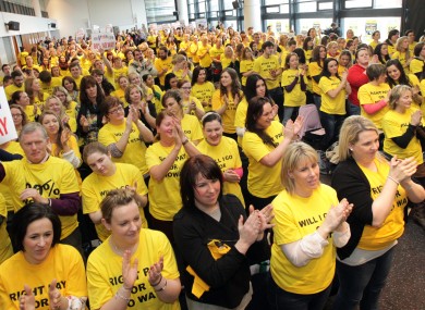 Saturday's nurses protest at Croke Park.