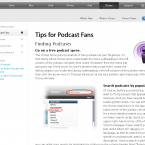 This is a pretty easy one. 'Craol' is already the verb meaning to 'broadcast', so just stick a 'pod' in front of it (which is a term already borrowed from the name 'iPod' to begin with).