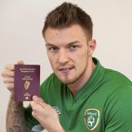 With his Irish passport. Credit: Sportsfile