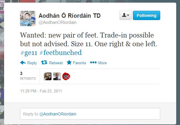 Aodhan O riordan new feet