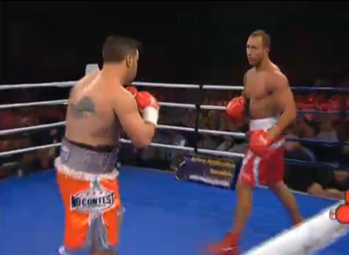 Quade Cooper sizes up his opponent.