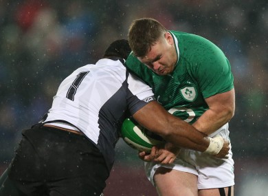 Dave Kilcoyne in action against Fiji.