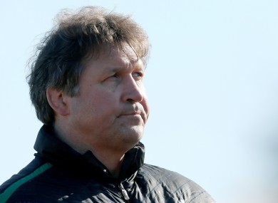 Gert Smal oversees Ireland training on Wednesday.