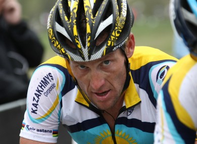Under pressure: Lance Armstrong.