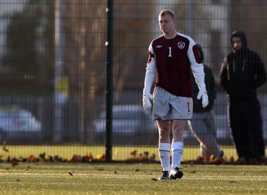 Talbot in action for Ireland's U16s.