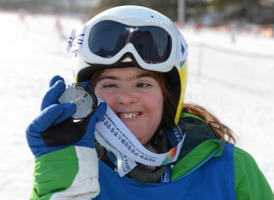 Katherine Daly, from Dalkey, who won a Silver medal in the novice grade super G.