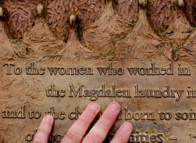 A plaque dedicated to Magdalene Laundry survivors in Stephen's Green in Dublin