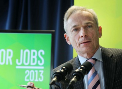 Minister for Jobs Richard Bruton at the publication of Action Plan for Jobs 2013 (file photo).