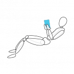 A posture born of the tablet. Without persistent lumbar support, this will result in back pain.