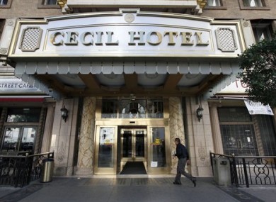 The hotel in LA where the dead body was found.