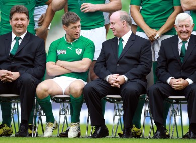Happier times: O'Gara and Kidney before the 2011 World Cup.
