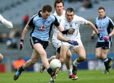 Dublin's Jack McCaffrey and Kildare's Johnny Doyle.